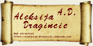 Aleksija Draginčić vizit kartica